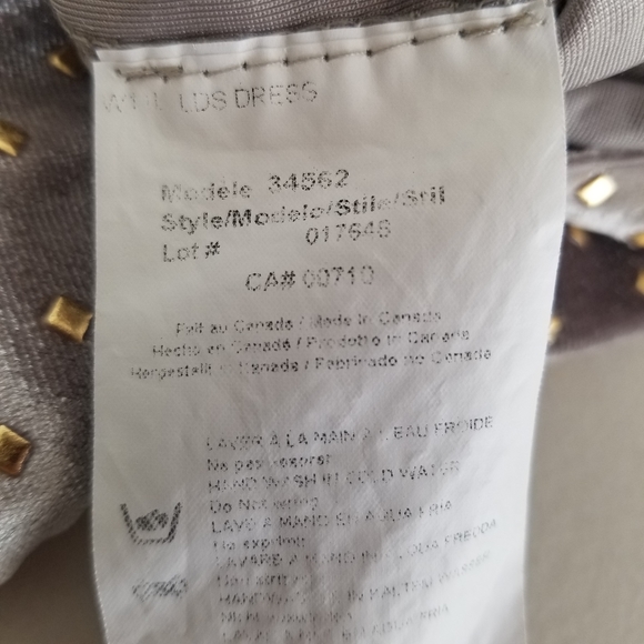 Joseph Ribkoff Studded Velour Side Cinched Dress Size 10 - Picture 15 of 16